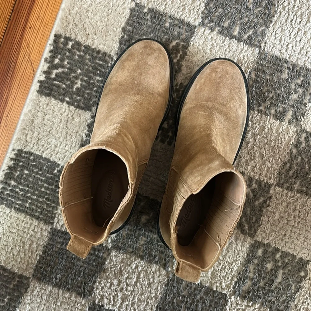 Madewell Gwenda Platform Ankle Boot in Suede (Toffee/9.5) - Picture 4 of 7